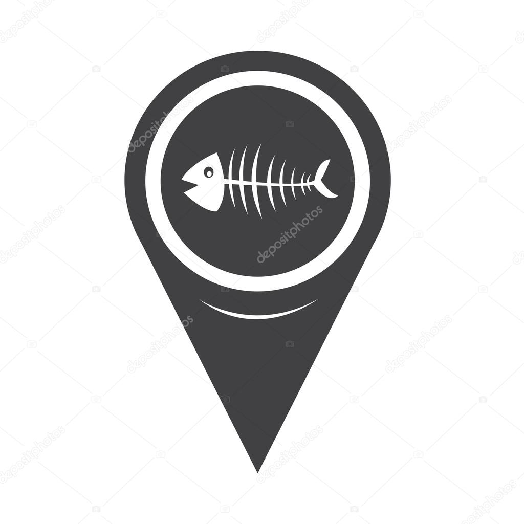 Map Pointer Fish skeleton