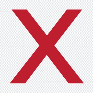 Çapraz simgesi illüstrasyon sanat iptal