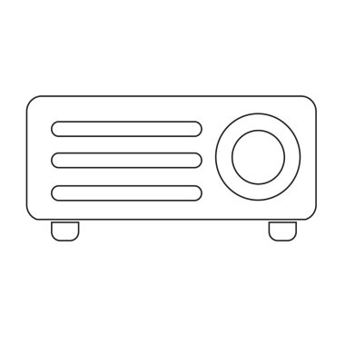 Video projektör simgesi illüstrasyon sanat