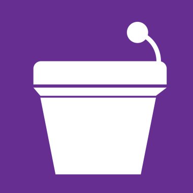 Podyum olmadan hoparlör simgesi illüstrasyon sanat