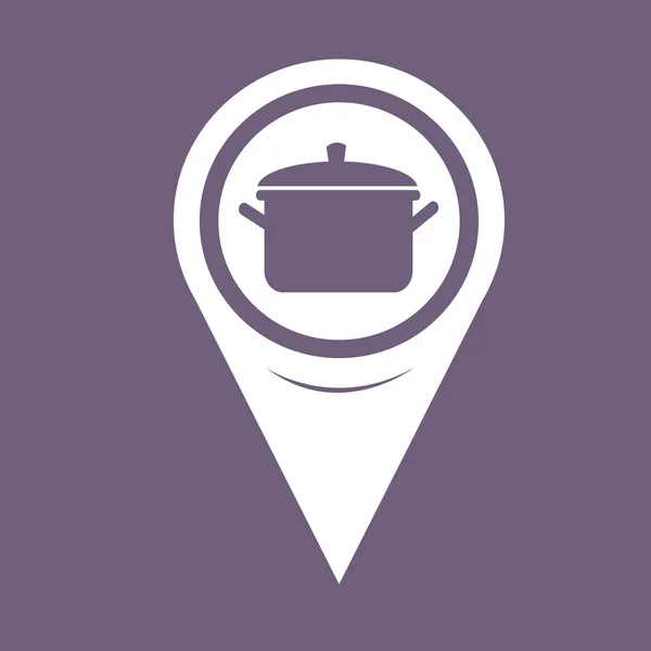 Mapa Pin ukazatel hrnec ikona — Stockový vektor