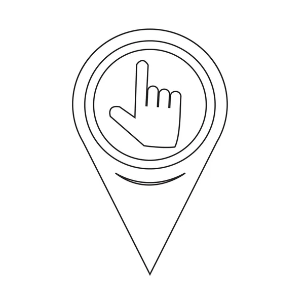 Mapa Pin Pointer icono puntero — Vector de stock