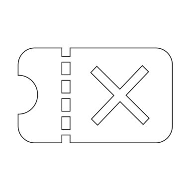 Bilet simgesi illüstrasyon tasarım silmek