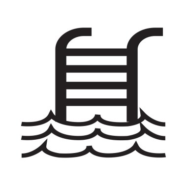 Yüzme Havuzu simge illüstrasyon tasarım