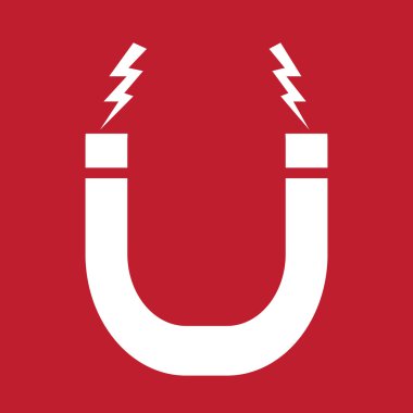 Manyetik simgesi simgesi illüstrasyon tasarımı