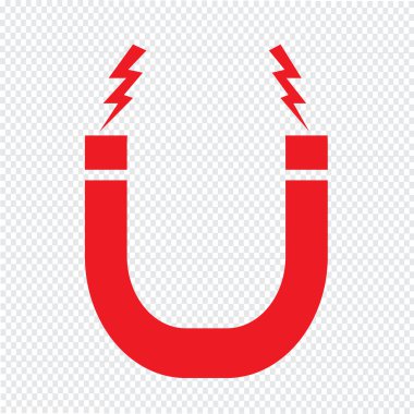 Manyetik simgesi simgesi illüstrasyon tasarımı