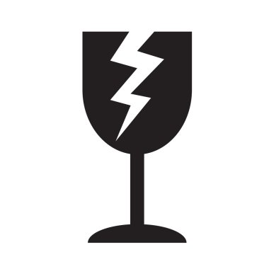 kırılgan simgesi simgesi illüstrasyon tasarımı