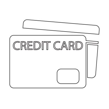 Kredi kartı simgesi simgesi illüstrasyon tasarımı