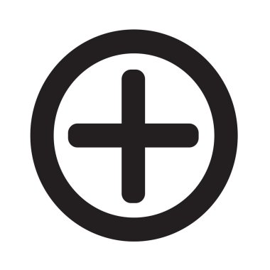 Simge sembolü şekil tasarım artı ek