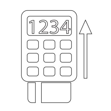 POS Terminal simgesi simgesi illüstrasyon tasarımı