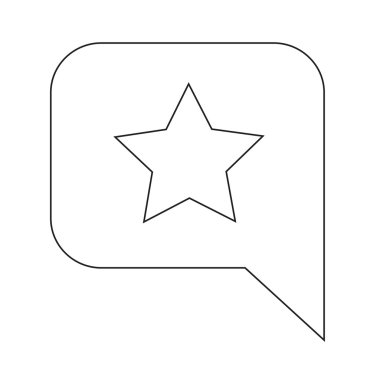 Konuşma balonu yıldız simgesi illüstrasyon simge tasarım