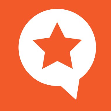 Konuşma balonu yıldız simgesi illüstrasyon simge tasarım