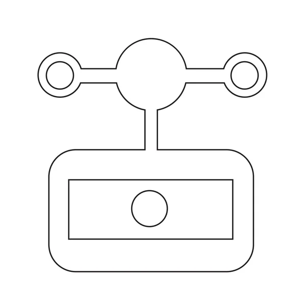 Ícone do medidor de vento anemômetro Design de ilustração — Vetor de Stock