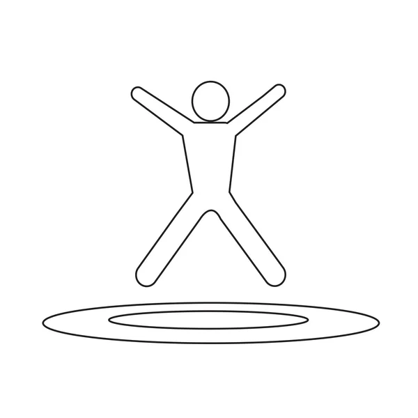 Icône de trampoline sautant Illustration design — Image vectorielle