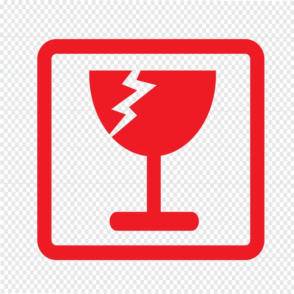 Kwetsbare pictogram symbool afbeelding ontwerp — Stockvector