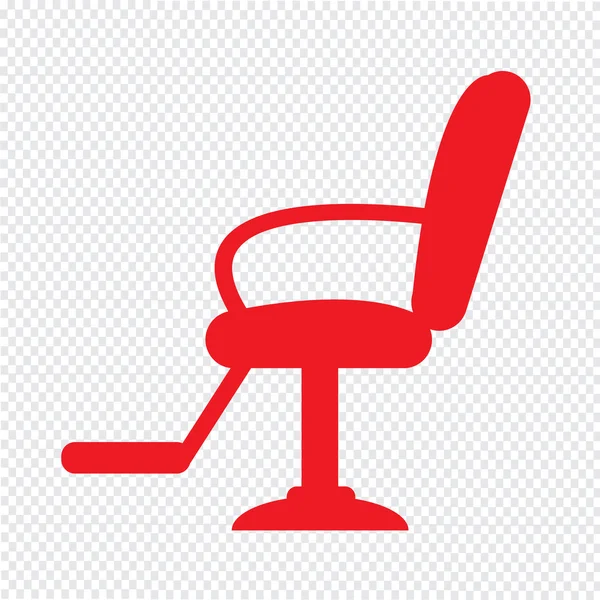 Chaise de coiffeur Icône Illustration design — Image vectorielle