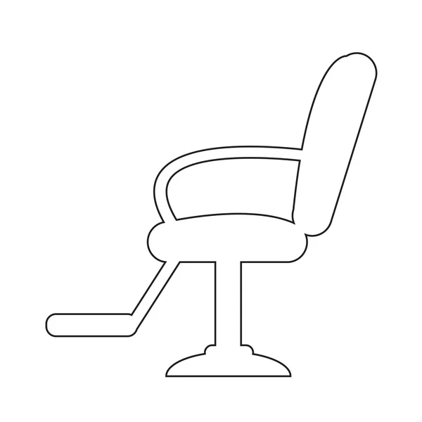 Chaise de coiffeur Icône Illustration design — Image vectorielle
