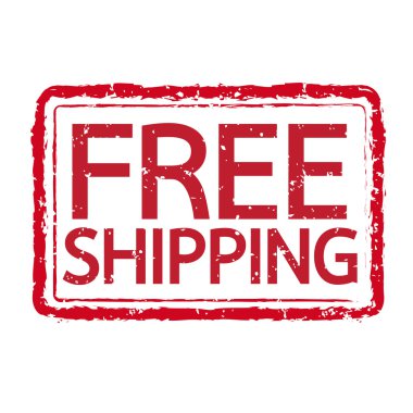 Grunge pencere boyutu metin ücretsiz nakliye illüstrasyon simge desig