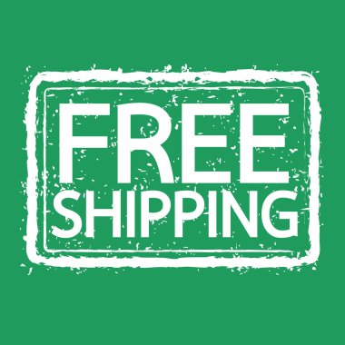 Grunge pencere boyutu metin ücretsiz nakliye illüstrasyon simge desig