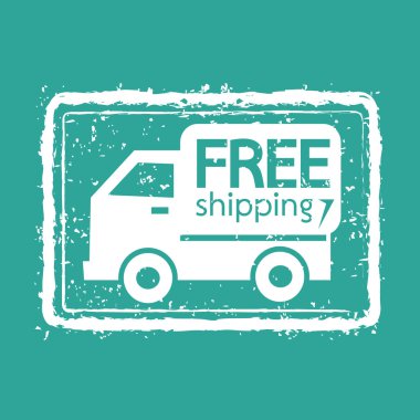 Ücretsiz nakliye kutusu simge illüstrasyon simge tasarım