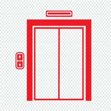 Asansör simge illüstrasyon simge tasarım