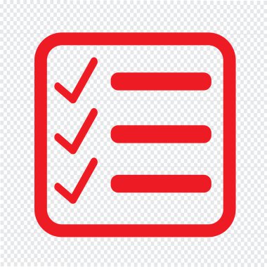 Denetim listesi simgesini illüstrasyon simge tasarım