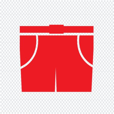 Erkekler Bermuda şort simge illüstrasyon işareti tasarım