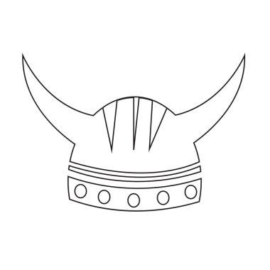 Viking kask simgesi illüstrasyon işareti Tasarla