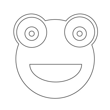 Kurbağa duygu simgesi illüstrasyon işareti Tasarla