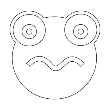 Kurbağa duygu simgesi illüstrasyon işareti Tasarla