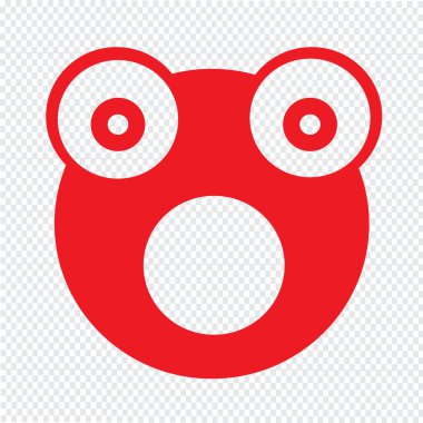 Kurbağa duygu simgesi illüstrasyon işareti Tasarla