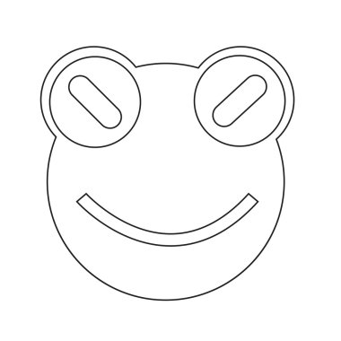 Kurbağa duygu simgesi illüstrasyon işareti Tasarla