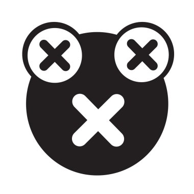 Kurbağa duygu simgesi illüstrasyon işareti Tasarla