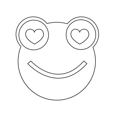 Kurbağa duygu simgesi illüstrasyon işareti Tasarla