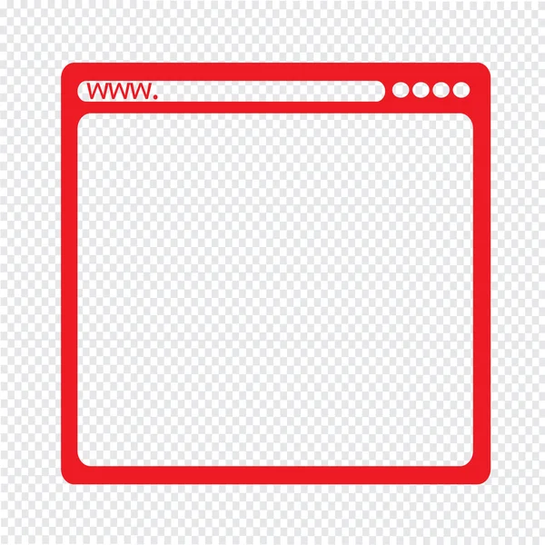 Ícone do navegador Design de símbolo de ilustração — Vetor de Stock