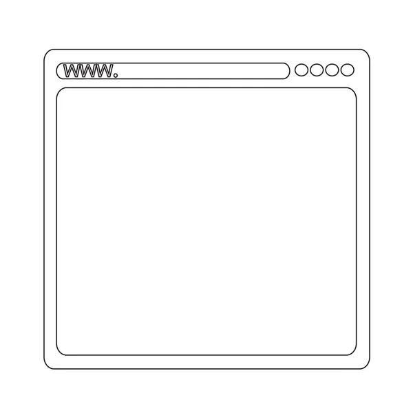 Icône du navigateur Illustration symbole design — Image vectorielle