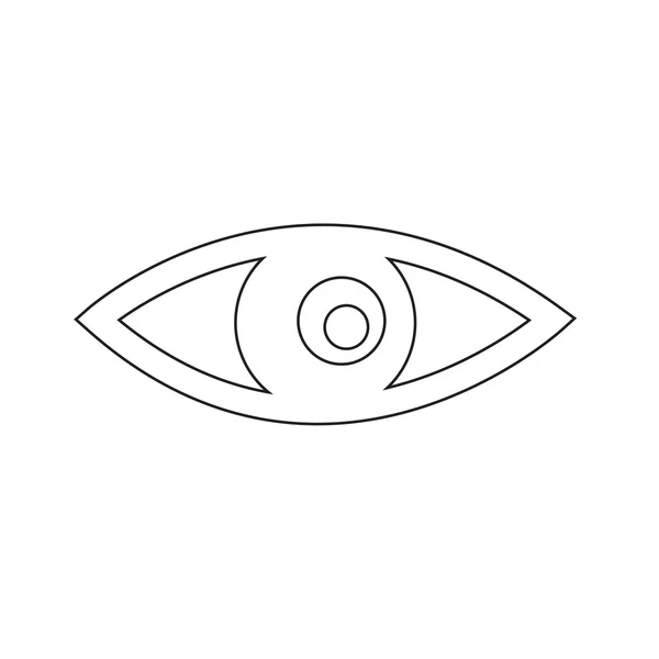 Ícone de olho Ilustração sinal design — Vetor de Stock