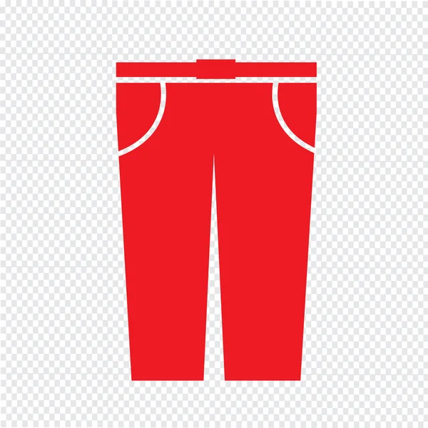 Pantalones Icono Ilustración Signo de diseño — Vector de stock