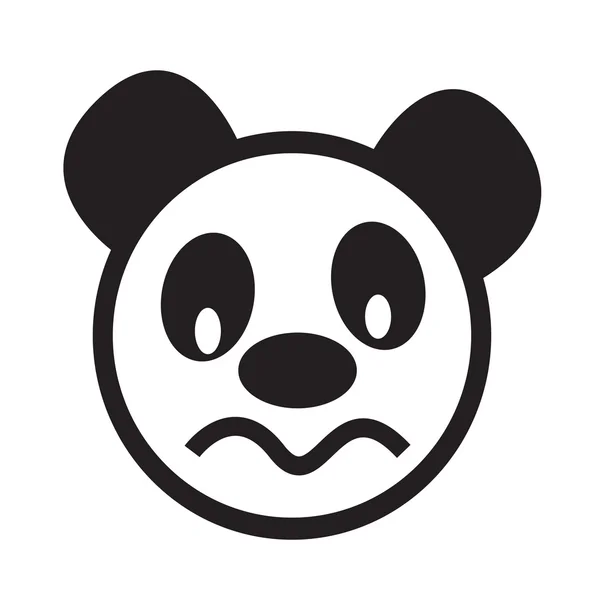 Carino panda emozione icona Illustrazione segno design — Vettoriale Stock