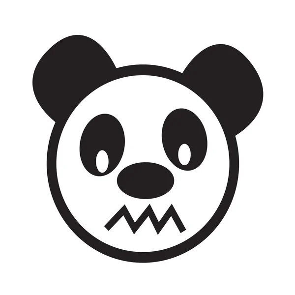 かわいいパンダの感情アイコン イラスト サイン デザイン — ストックベクタ