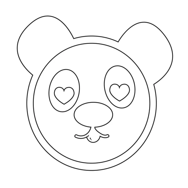 Linda emoción panda Icono Ilustración signo de diseño — Archivo Imágenes Vectoriales