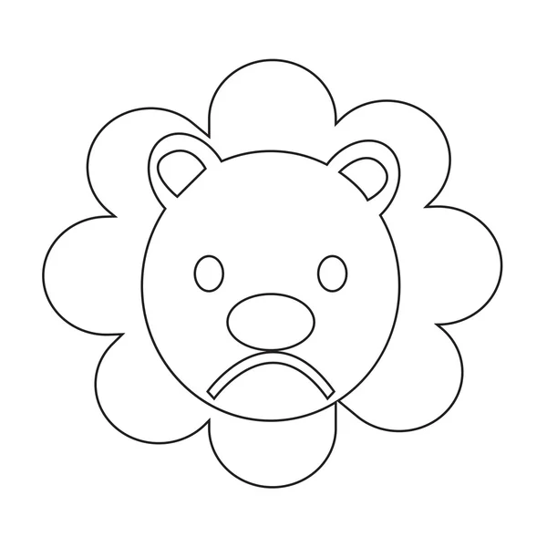 Lindo León emoción icono Ilustración signo diseño — Archivo Imágenes Vectoriales