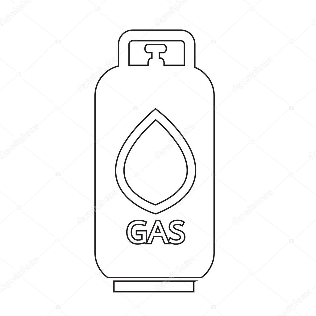 Liquid Propane Gas icon Illustration symbol design
