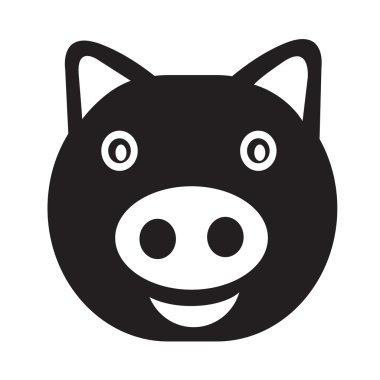 Sevimli domuz duygu simgesi illüstrasyon işareti Tasarla