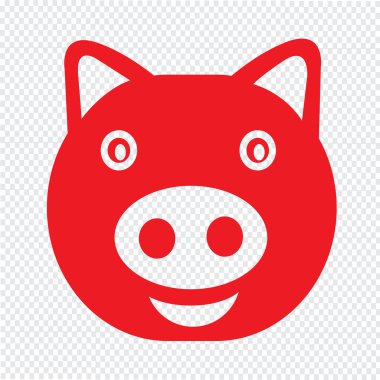 Sevimli domuz duygu simgesi illüstrasyon işareti Tasarla