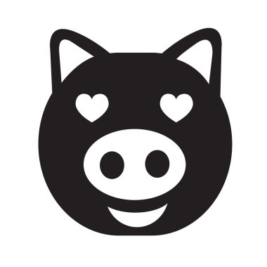 Sevimli domuz duygu simgesi illüstrasyon işareti Tasarla