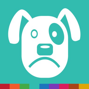 Yüz duygu simgesi illüstrasyon işareti tasarım köpek