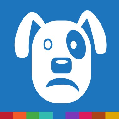 Yüz duygu simgesi illüstrasyon işareti tasarım köpek