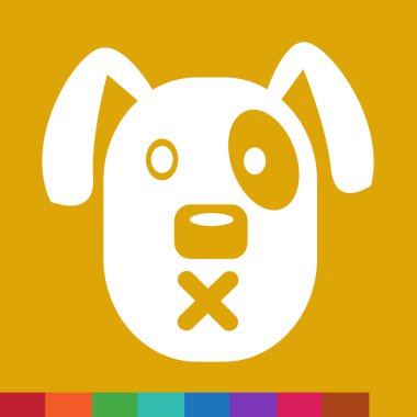 Yüz duygu simgesi illüstrasyon işareti tasarım köpek