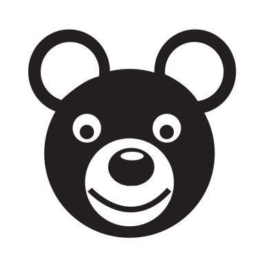 Yüz duygu simgesi illüstrasyon işareti tasarım ayı